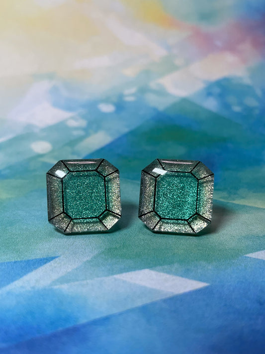 Jewel earrings (Green)
