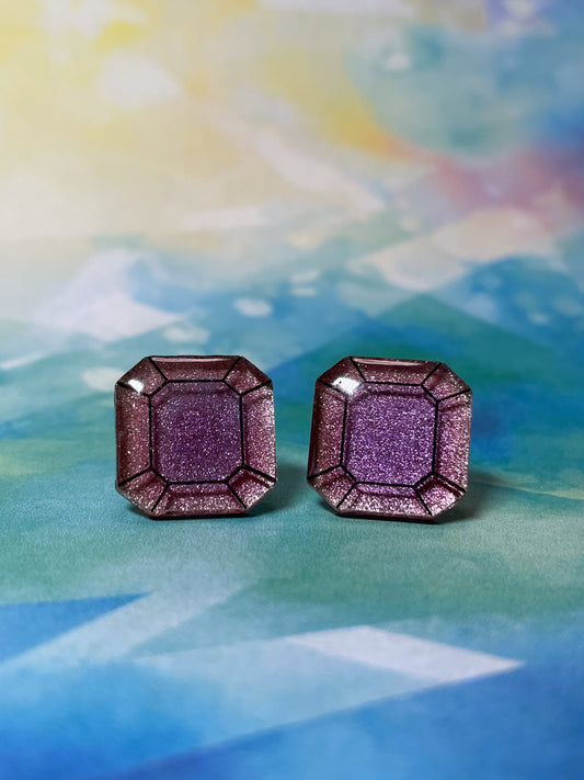 Jewel earrings (Pink)
