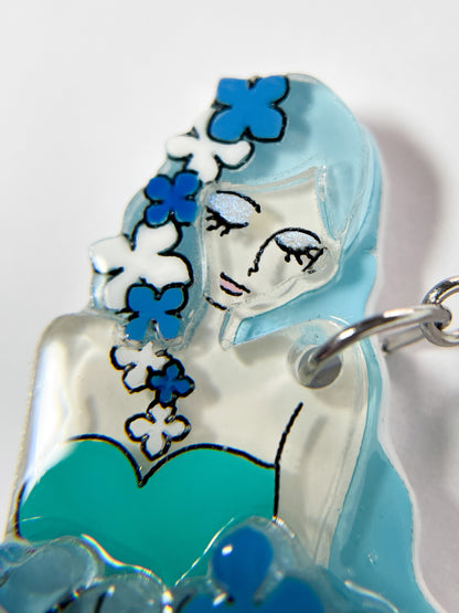 双子の紫陽花バレリーナネックレス