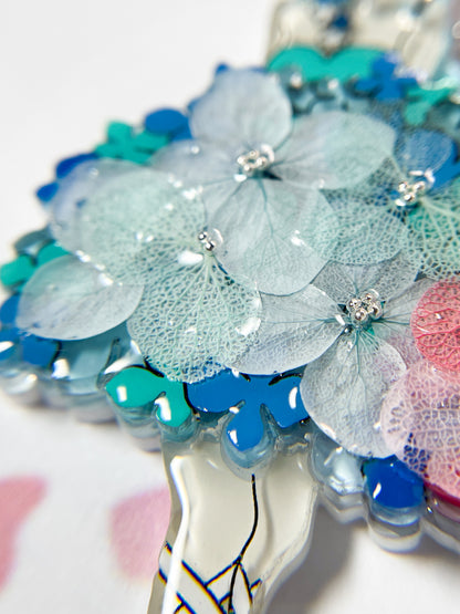 双子の紫陽花バレリーナネックレス