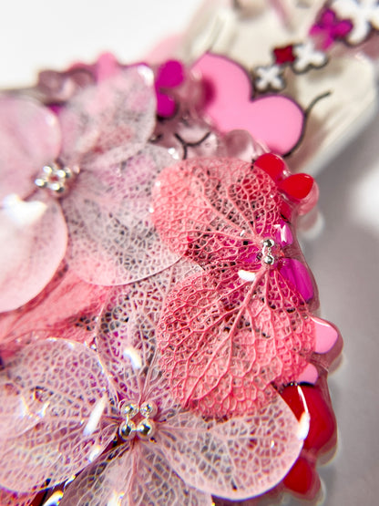 双子の紫陽花バレリーナネックレス