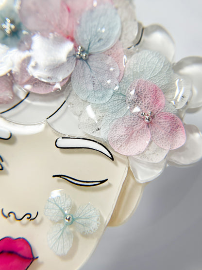 Hydrangea Girl Brooch