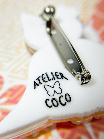 Kimono Shiba Brooch (Red)