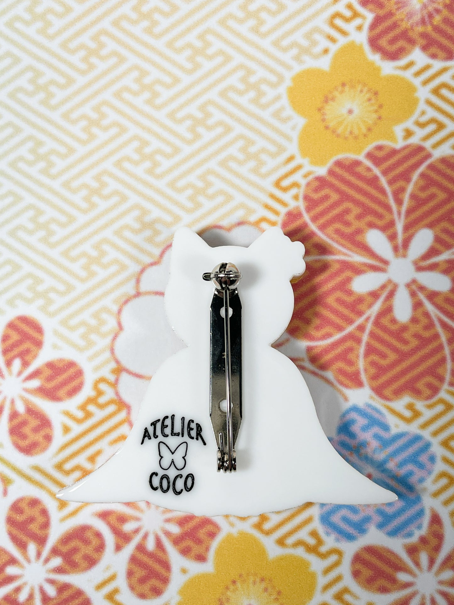 Kimono Shiba Brooch (Red)