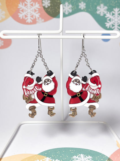 Jolly Santa Drop Earrings