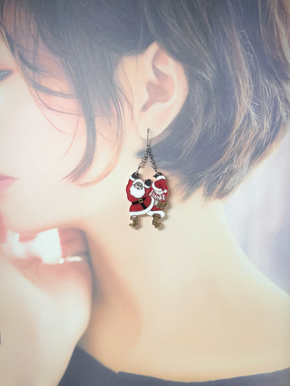 Jolly Santa Drop Earrings