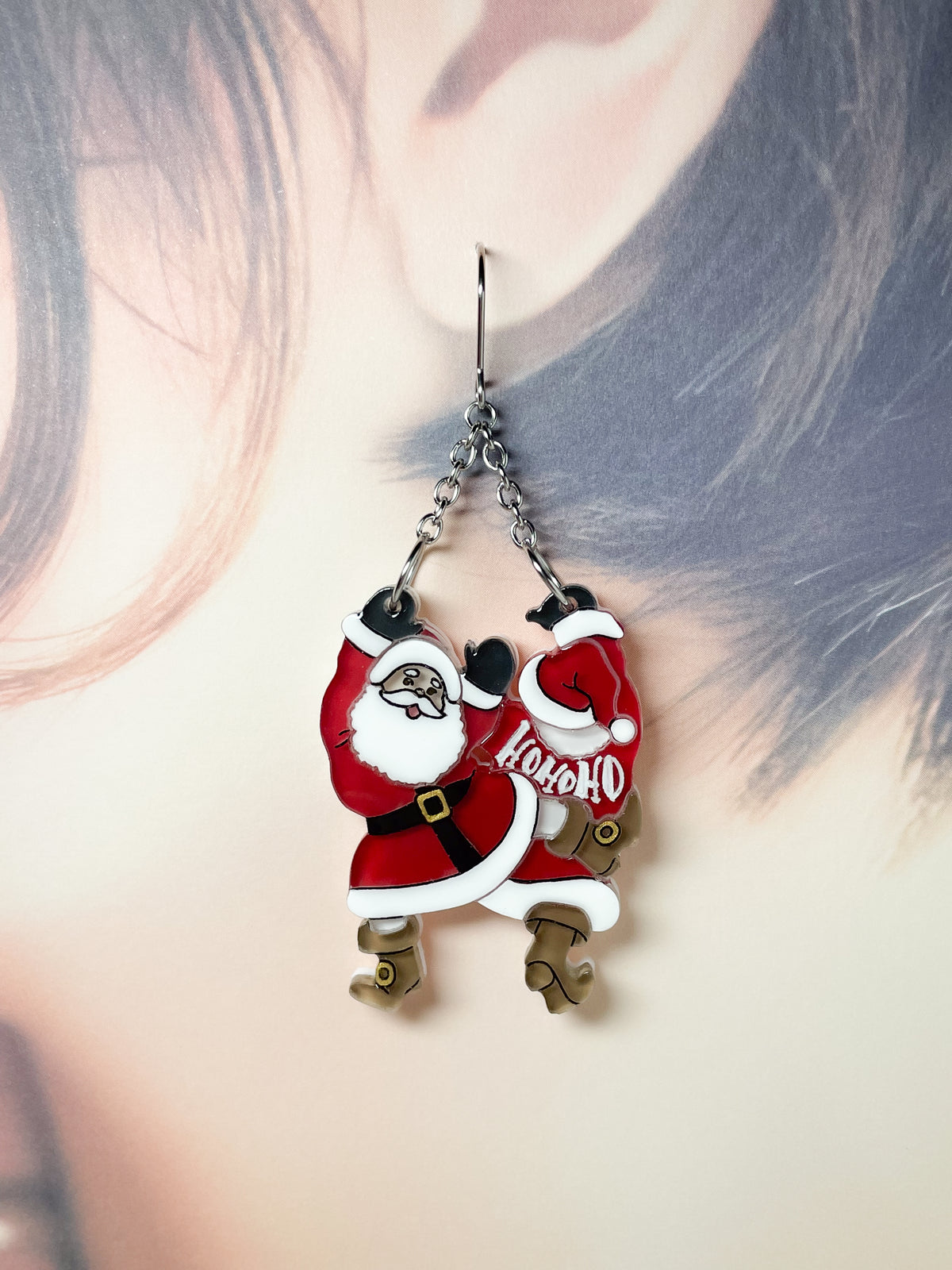 Jolly Santa Drop Earrings