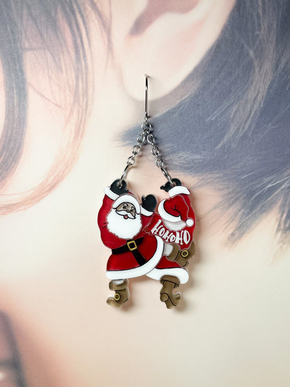 Jolly Santa Drop Earrings