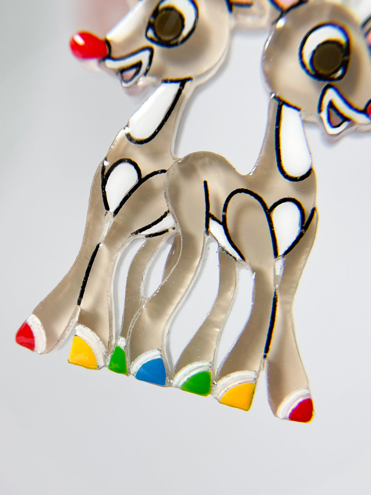 Jolly Reindeer Duo Drop Earrings