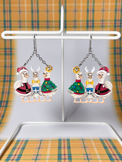 Quack-mas Holiday Trio Drop Earrings