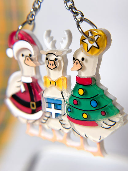 Quack-mas Holiday Trio Drop Earrings