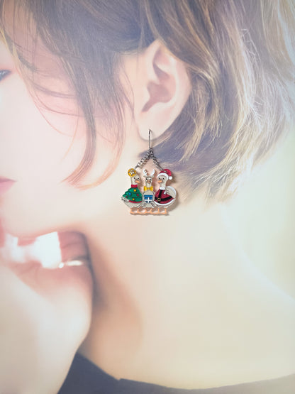 Quack-mas Holiday Trio Drop Earrings