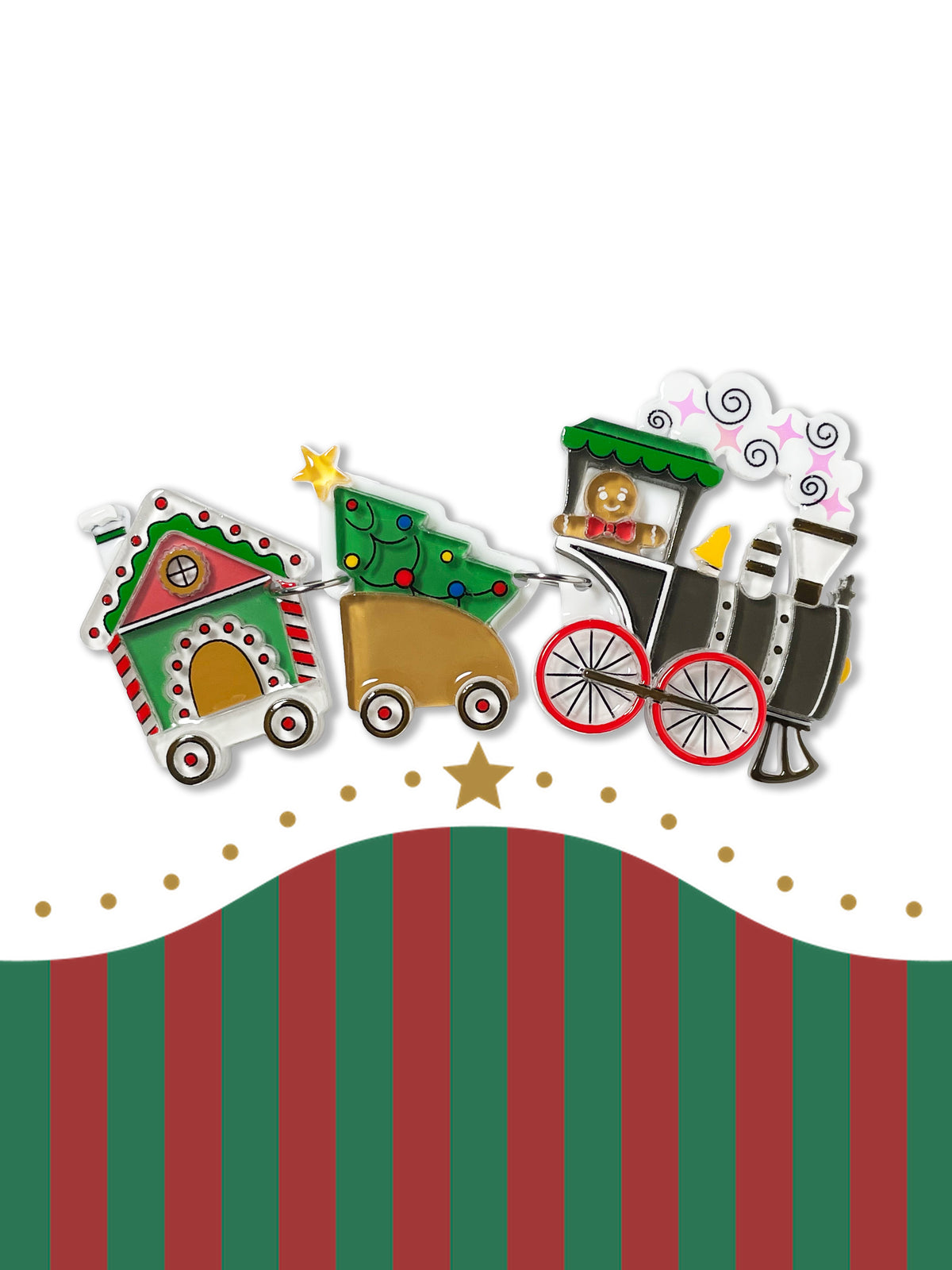 Gingerbread Express Brooch