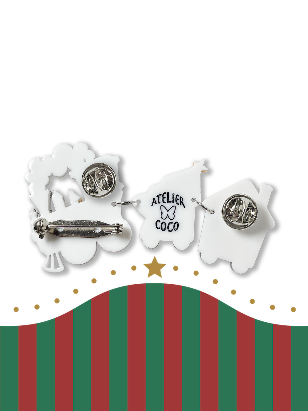 Gingerbread Express Brooch