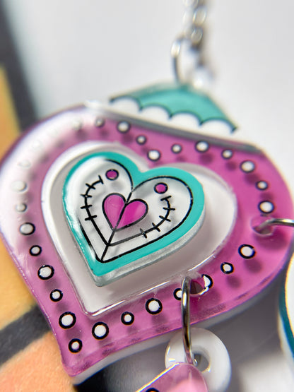 Peace & Joy Holiday Ornaments Necklace