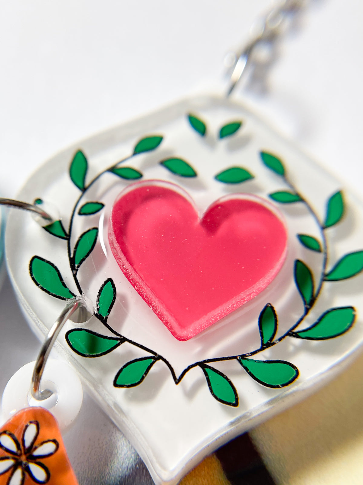 Peace & Joy Holiday Ornaments Necklace