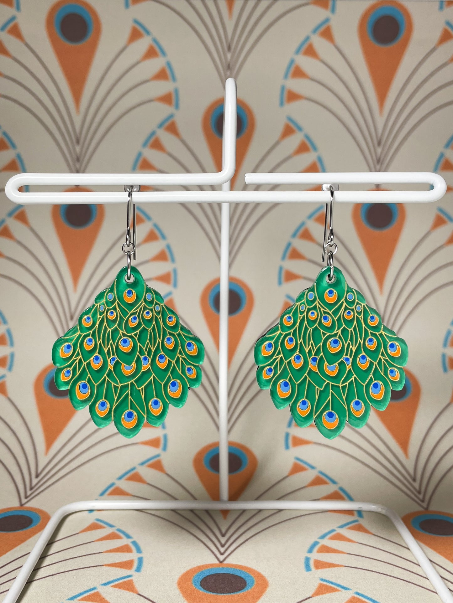 Feathered Grace Drop Earrings