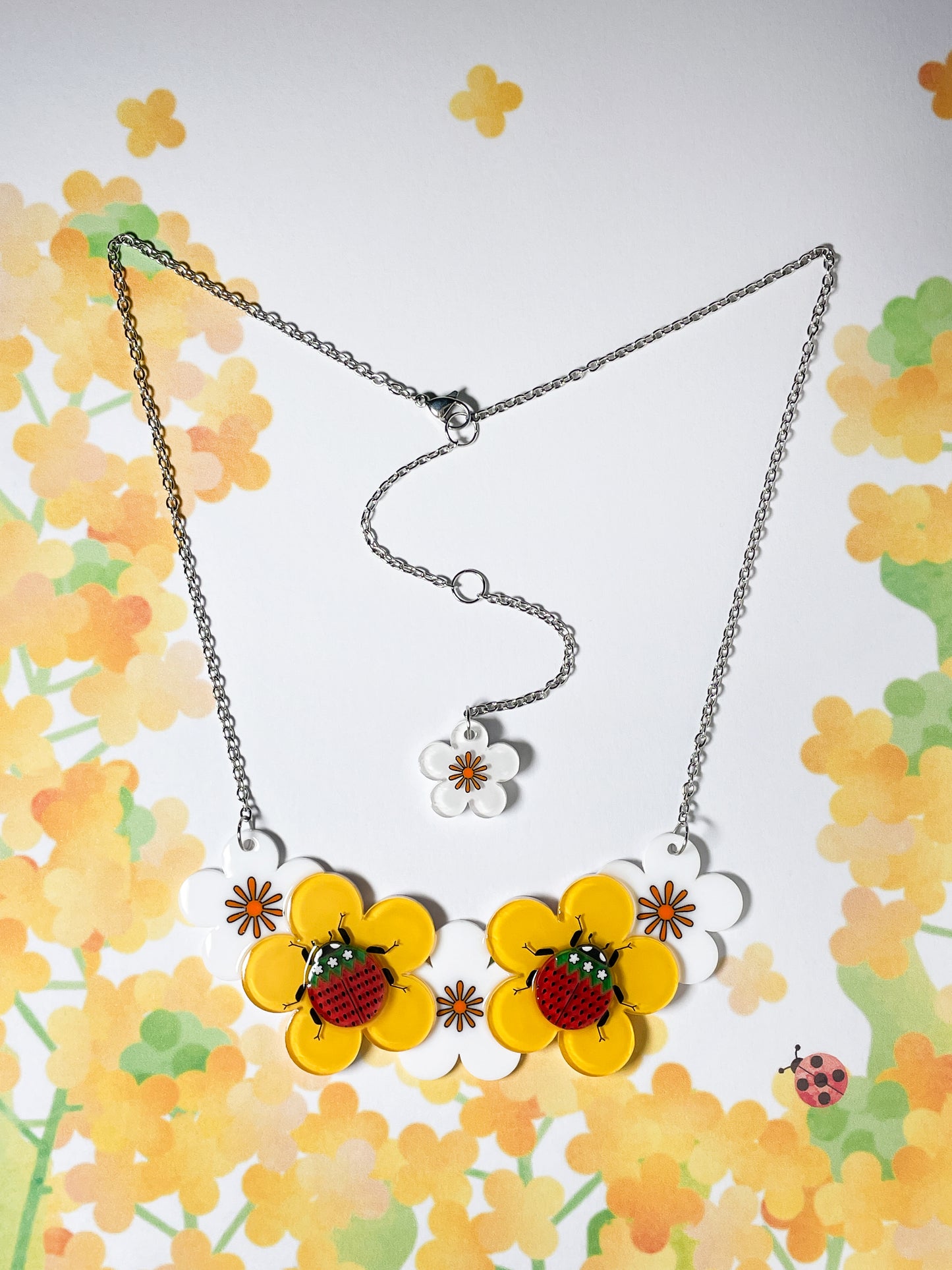 Petit Berry Ladybug Necklace