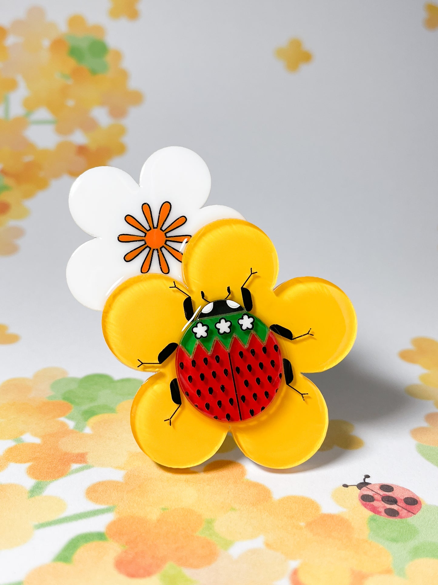 Petit Berry Ladybug Brooch