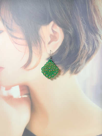 Feathered Grace Drop Earrings