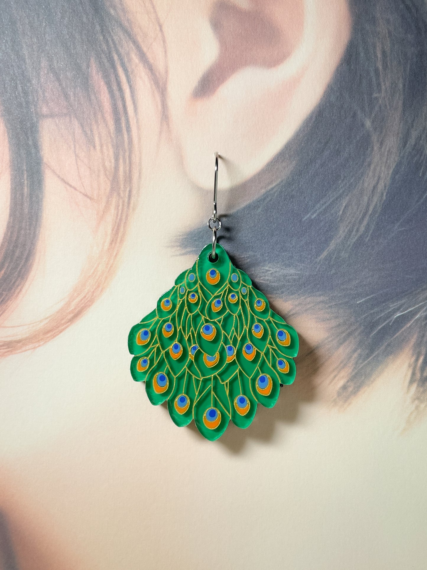Feathered Grace Drop Earrings