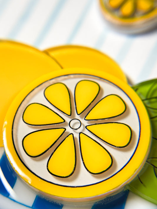 Mediterranean Zest Necklace — Garnished with fresh lemon —