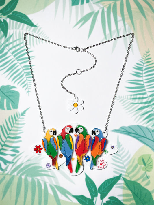 Tropical Parrot Party Necklace