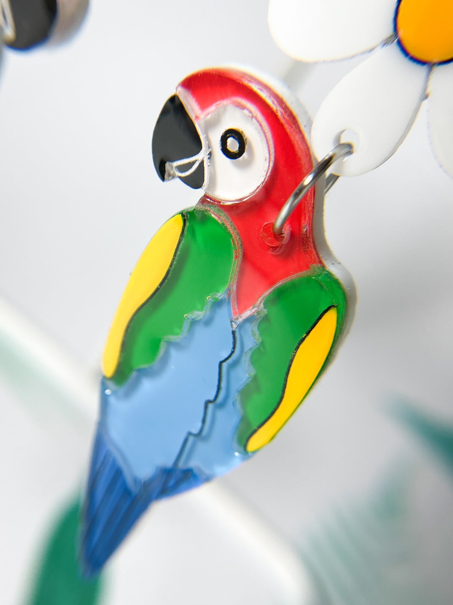 Tropical Parrot Party Drop Earrings