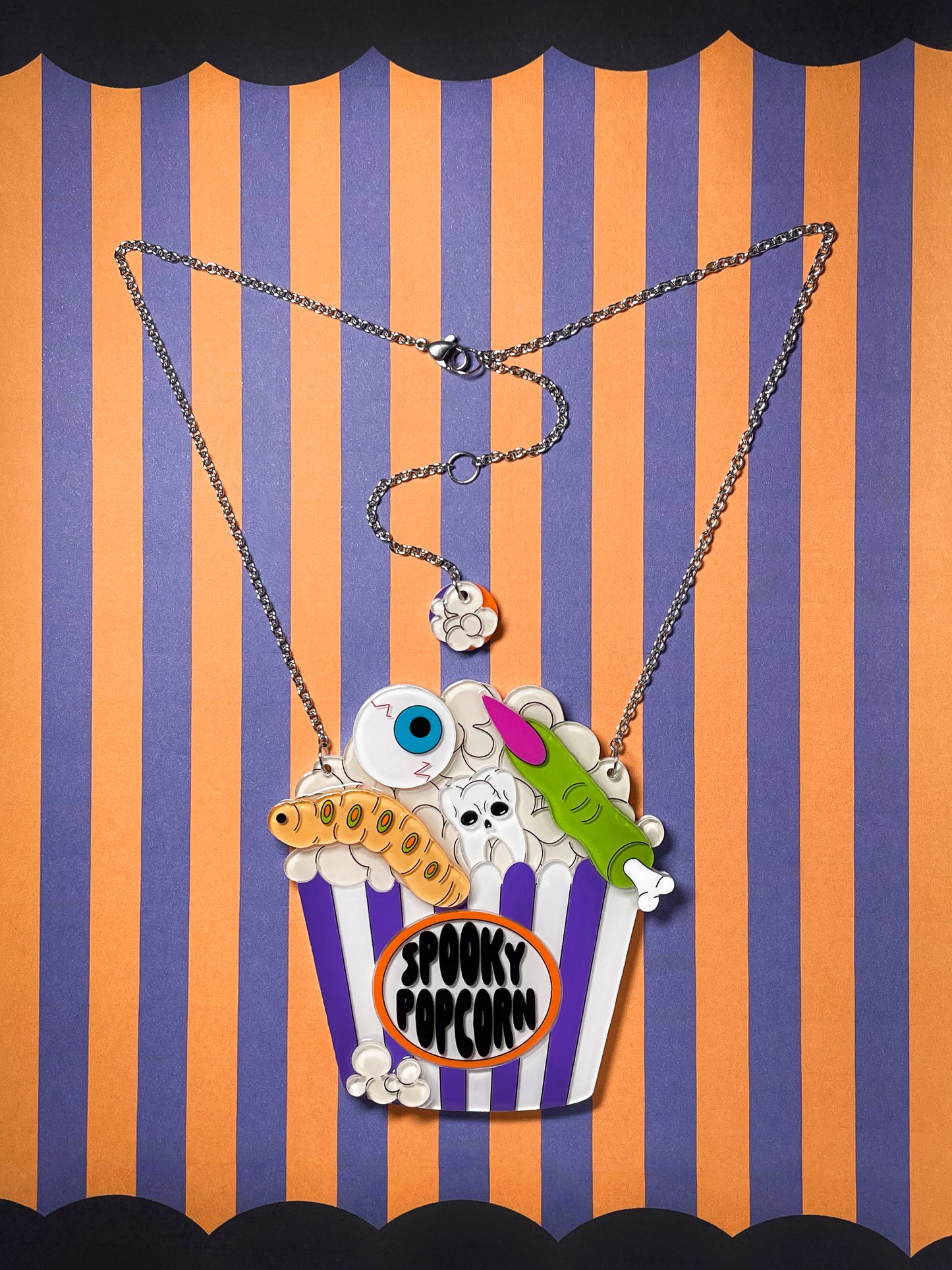 Spooky Popcorn Necklace
