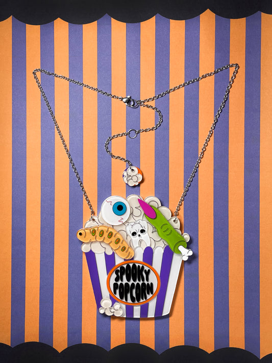Spooky Popcorn Necklace