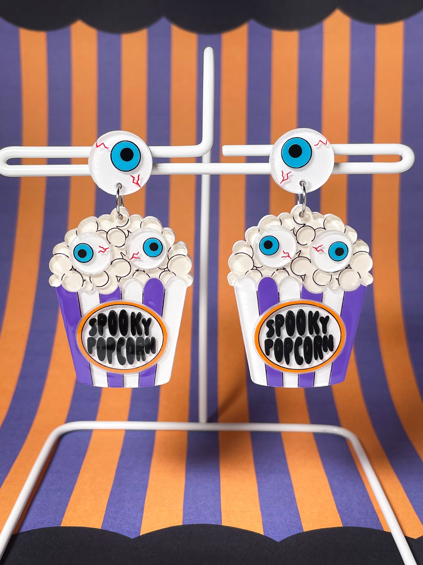 Spooky Popcorn Drop Earrings