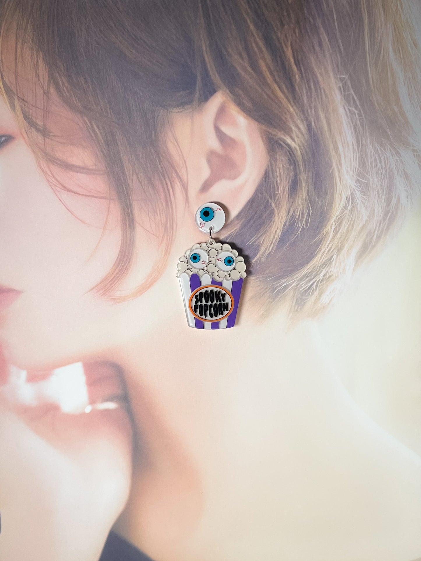 Spooky Popcorn Drop Earrings