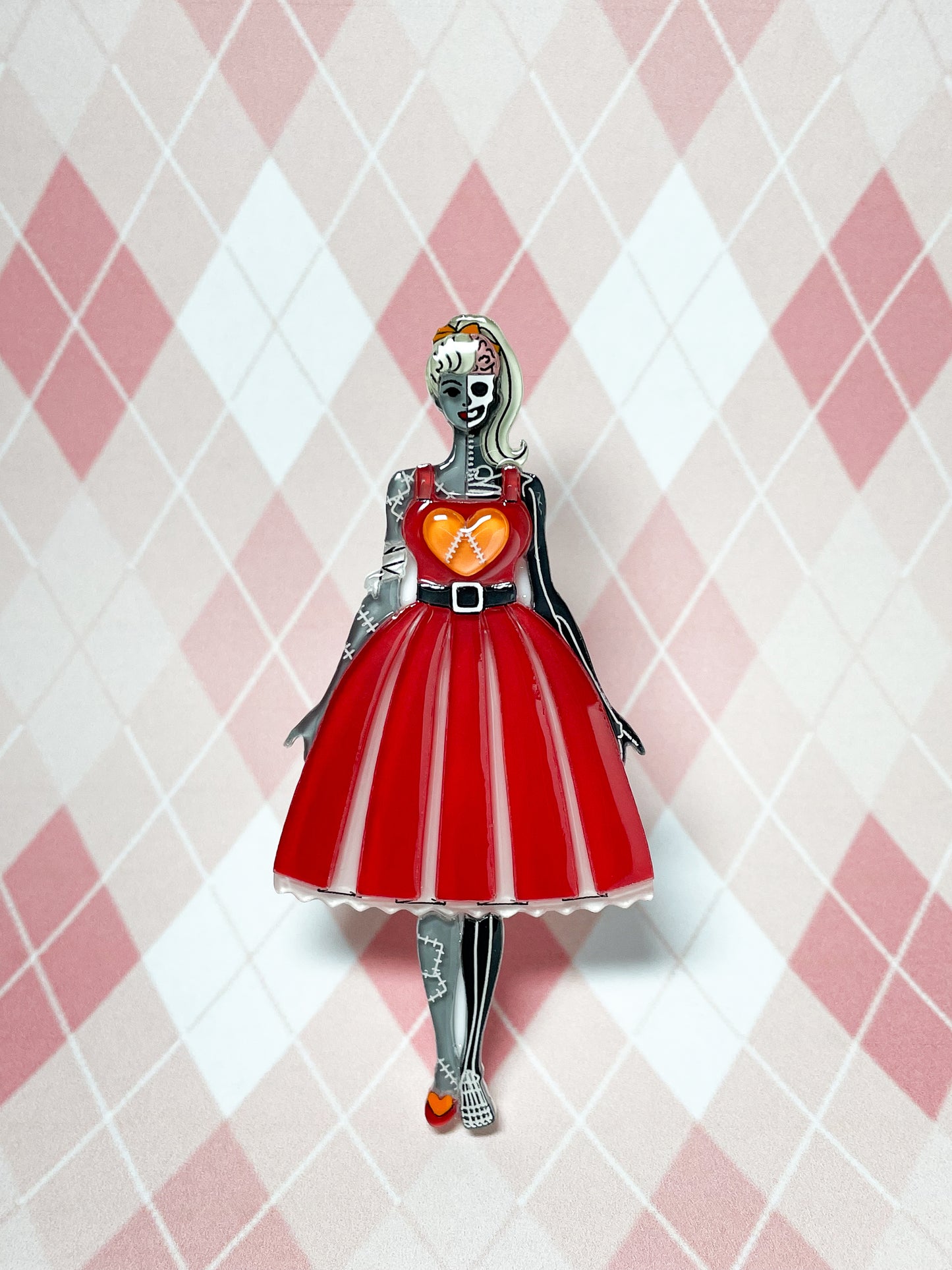 Vintage Doll Zombie Anatomy Brooch