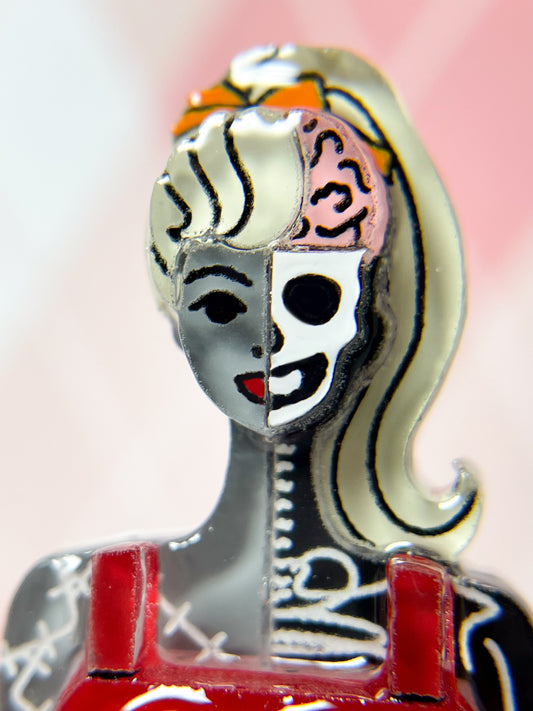 Vintage Doll Zombie Anatomy Brooch