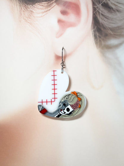 Vintage Doll Zombie Anatomy Drop Earrings