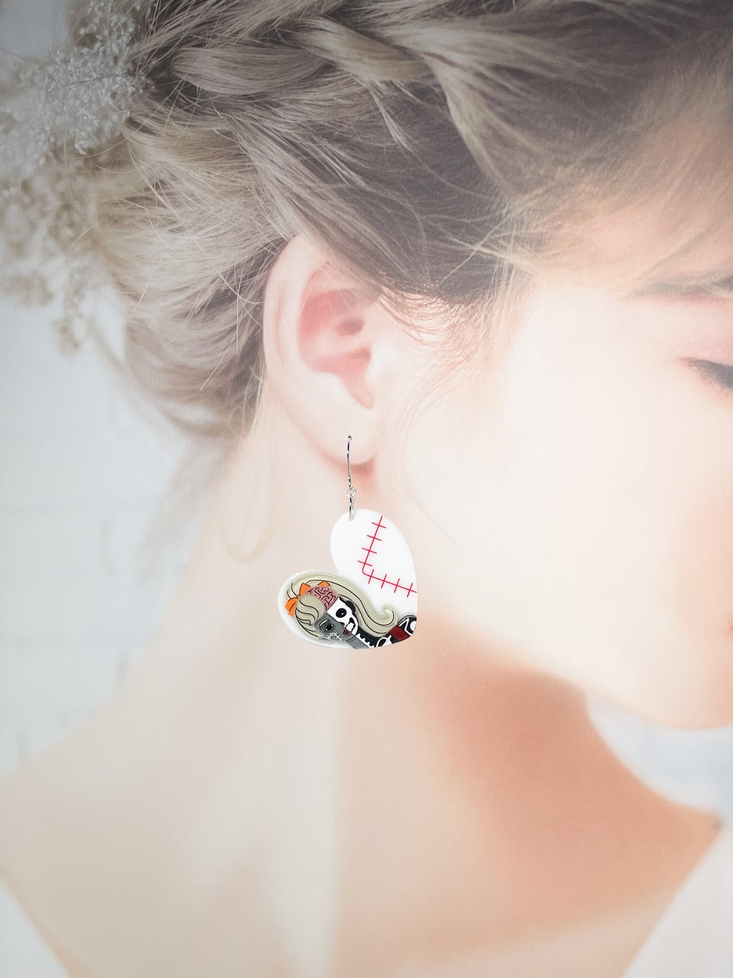 Vintage Doll Zombie Anatomy Drop Earrings