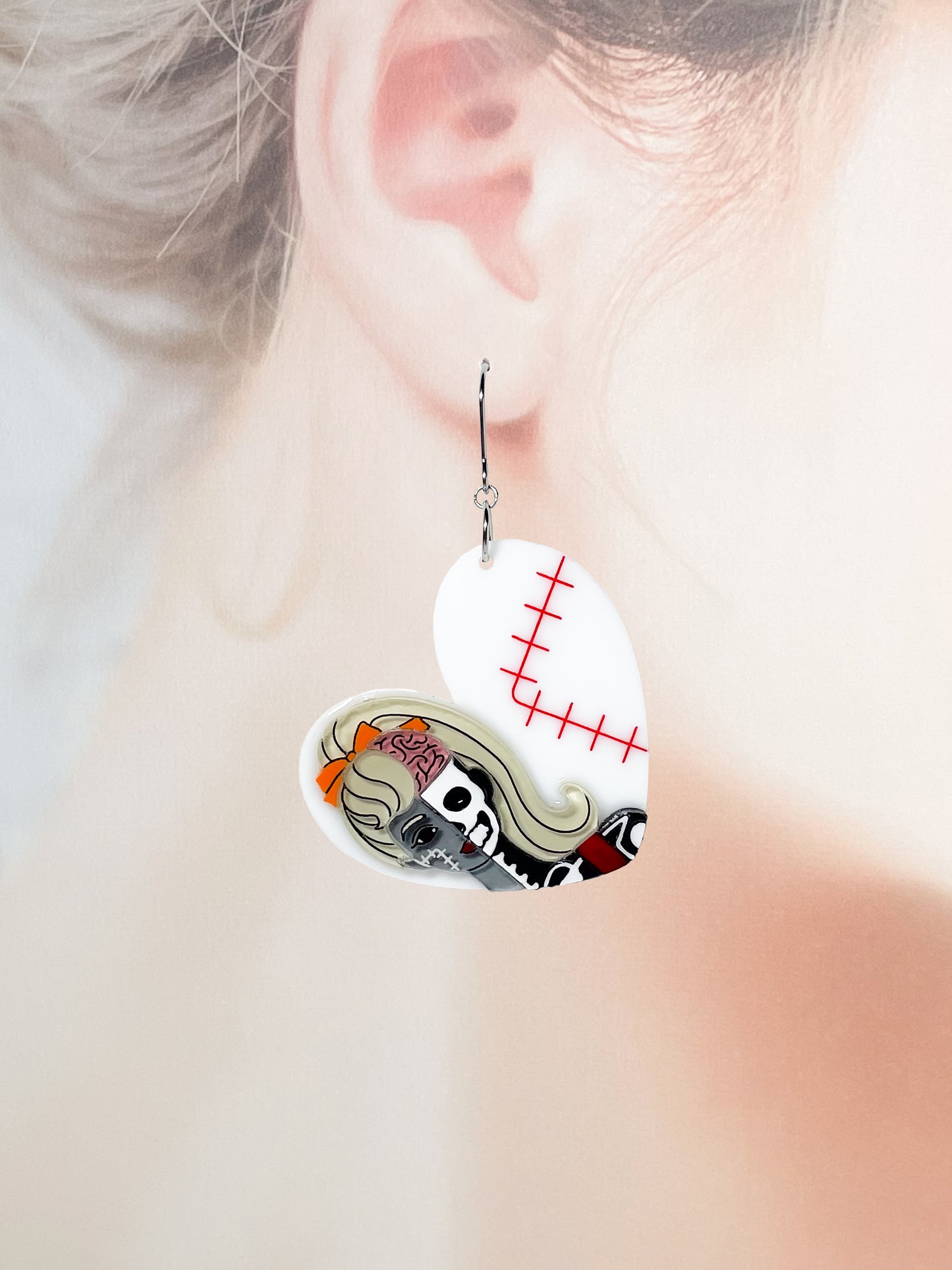 Vintage Doll Zombie Anatomy Drop Earrings