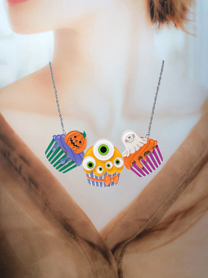 Halloween Cupcake Necklace