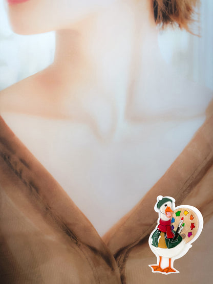 Artist Duck Brooch