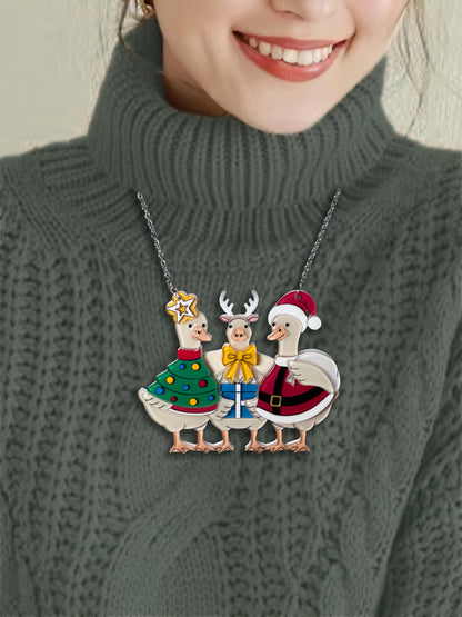 Quack-mas Holiday Trio Necklace
