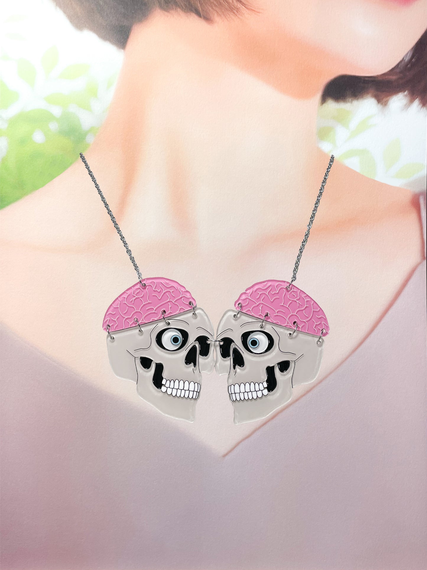 Brain Skull Necklace
