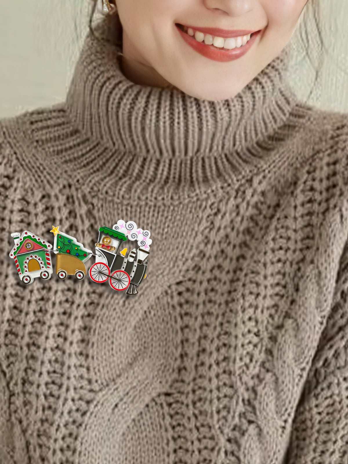 Gingerbread Express Brooch