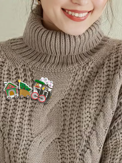 Gingerbread Express Brooch
