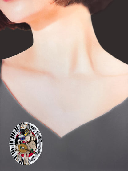 ラッキーホース ブローチ