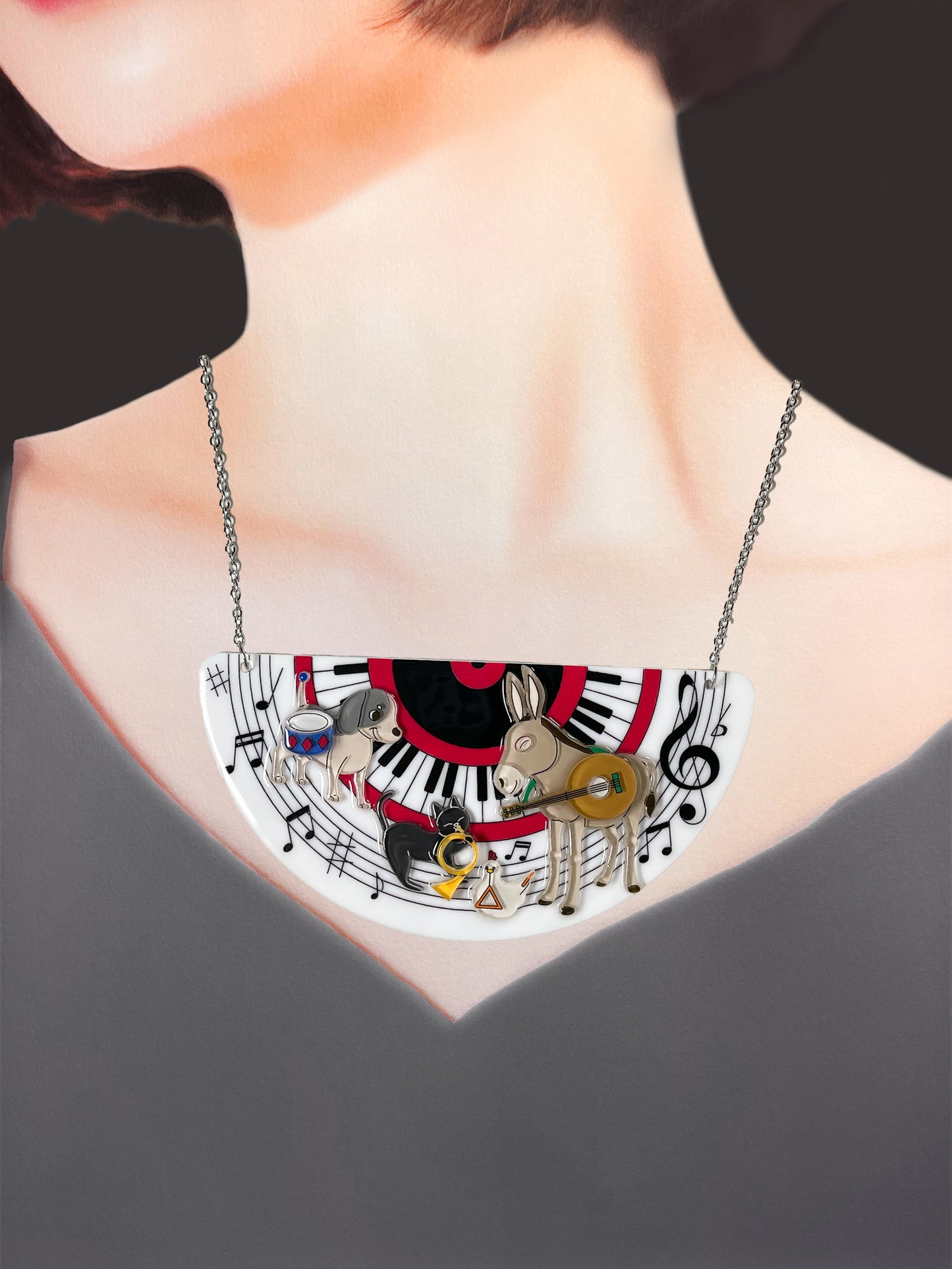 The Town Musicians of Bremen Necklace