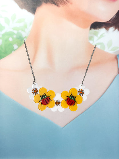 Petit Berry Ladybug Necklace