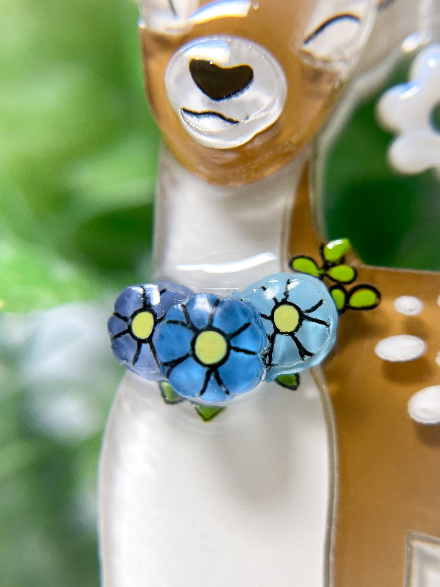 Dear Deer in Spring Brooch with Blue Butterfly