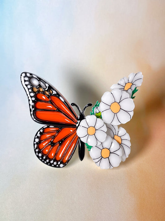 Stained Glass Butterfly Brooch with Margaret