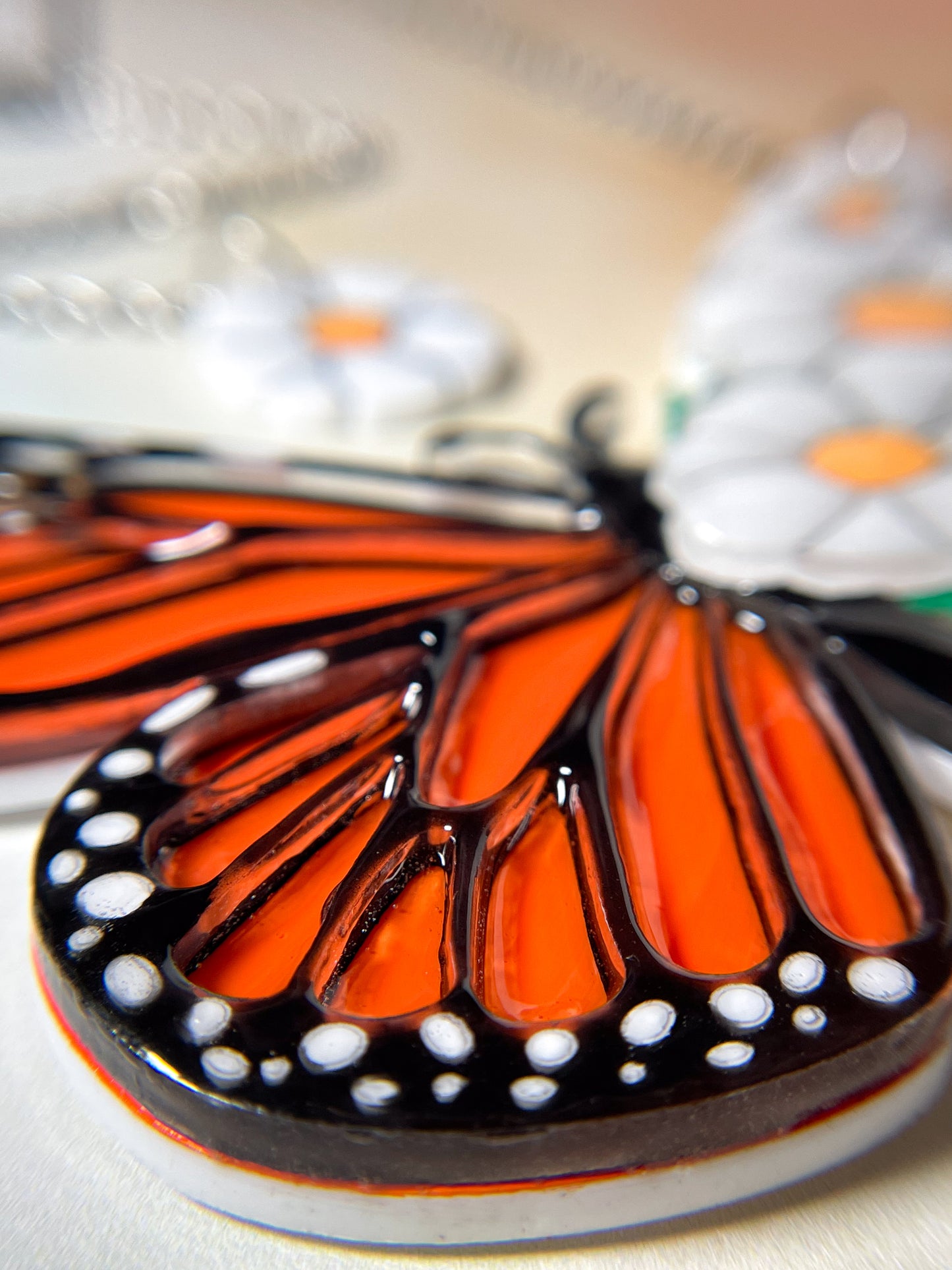 Stained Glass Butterfly Necklace with Margaret