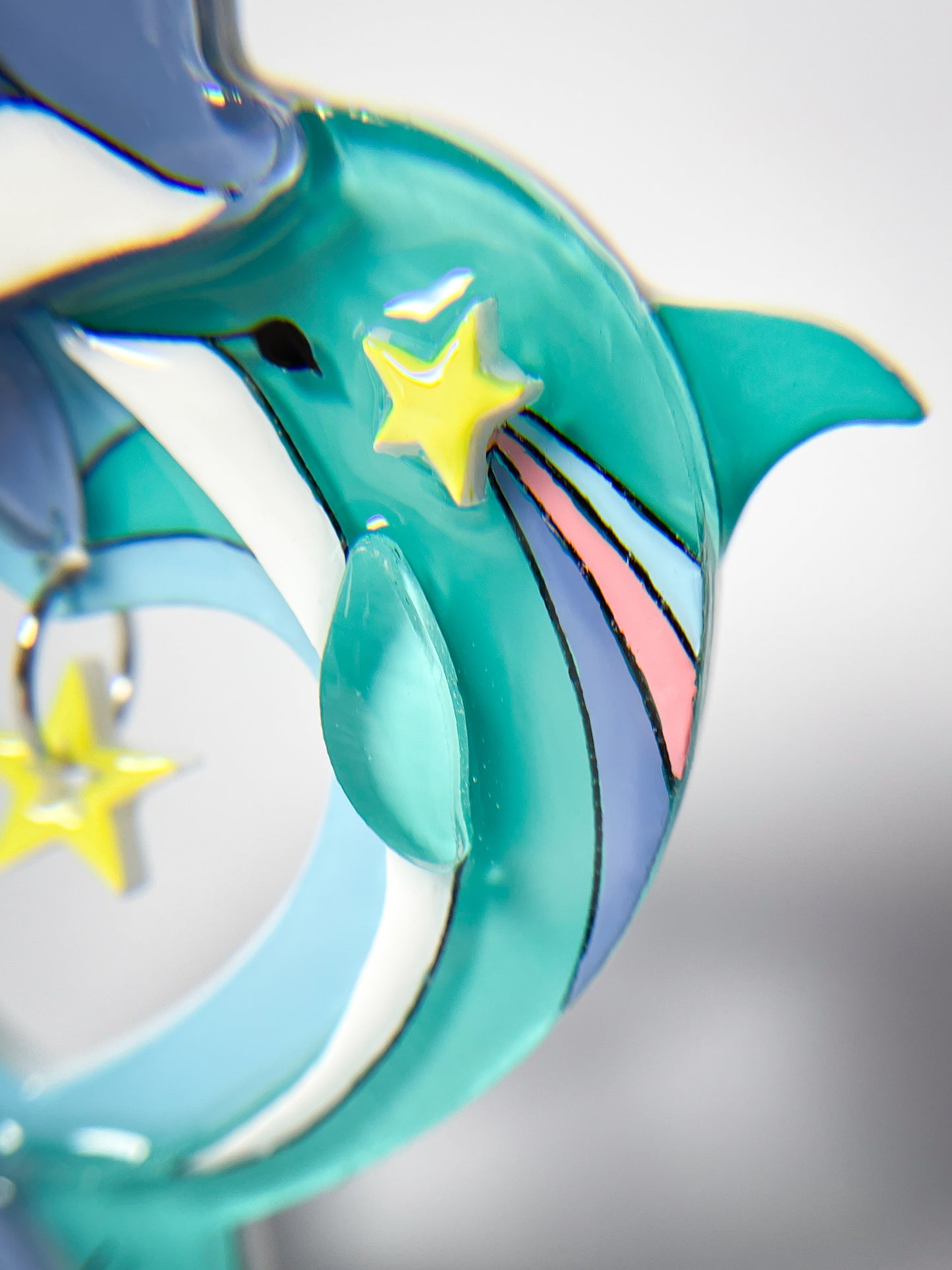 Shooting Star Dolphin Brooch